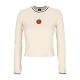 maglietta manica lunga donna classic dot emb ringer l/s tee CHALK