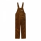 salopette donna w straight bib overall DEEP H BROWN RINSED