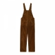 salopette donna w straight bib overall DEEP H BROWN RINSED