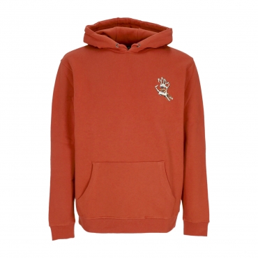 felpa cappuccio uomo bone hand cruz hoodie TERRACOTTA