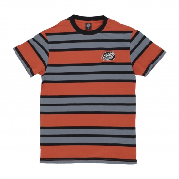 maglietta uomo mono lined oval dot stripe tee TERRACOTTA STRIPE