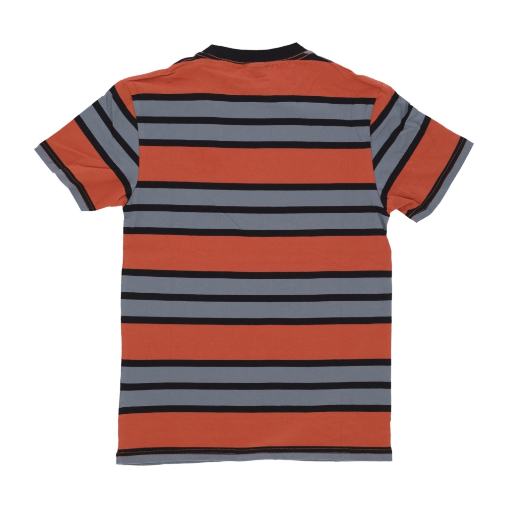 maglietta uomo mono lined oval dot stripe tee TERRACOTTA STRIPE