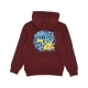 felpa cappuccio ragazzo youth pikachu spray dot hoodie x pokemon MAROON