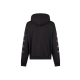 felpa leggera cappuccio uomo shark print hoodie BLACK