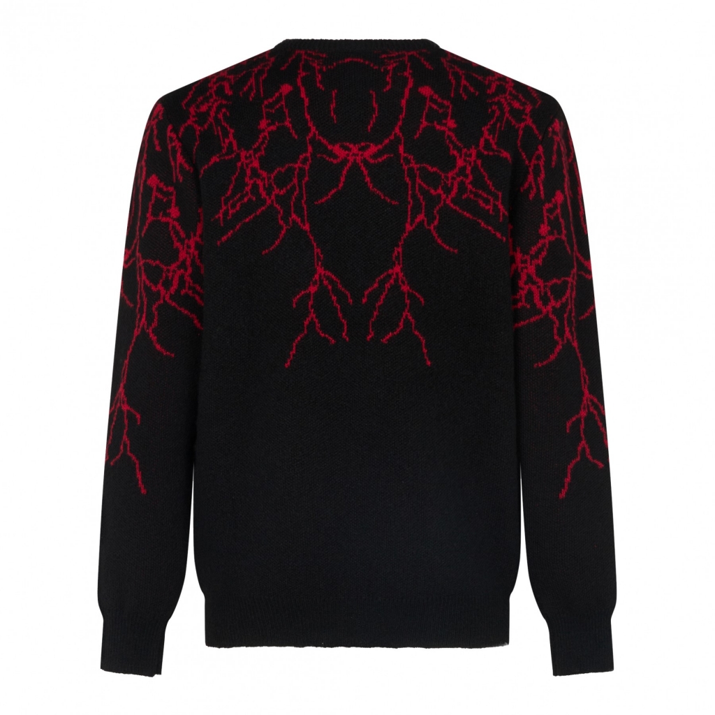 maglione uomo lightning jumper BLACK/RED