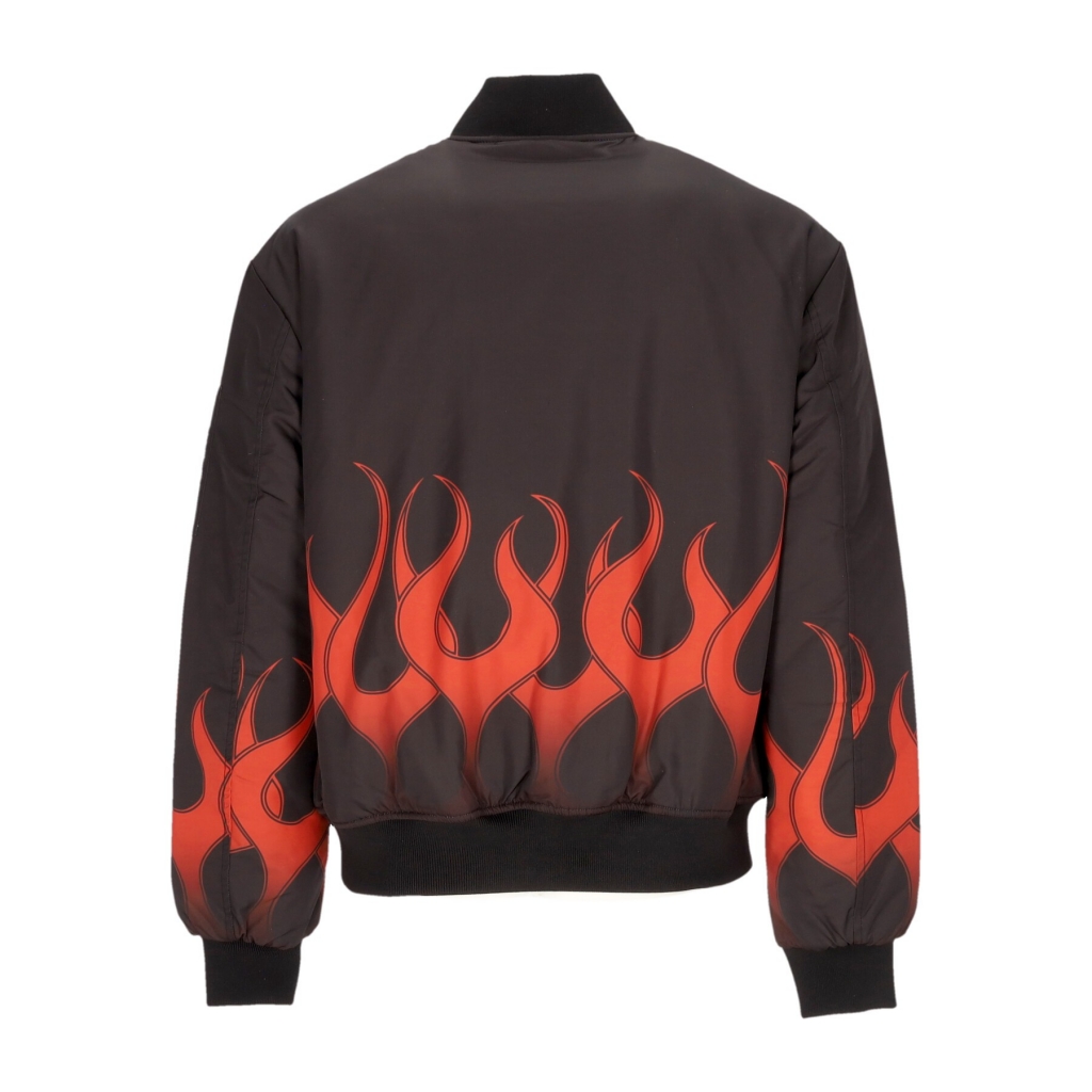 giubbotto bomber uomo flames bomber BLACK/RED