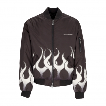 giubbotto bomber uomo flames bomber BLACK/WHITE