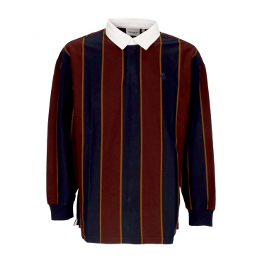 polo manica lunga uomo l/s ruben rugby shirt RUBEN STRIPE/DARK NAVY/AMARONE