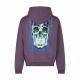 felpa leggera cappuccio uomo skull print hoodie PURPLE