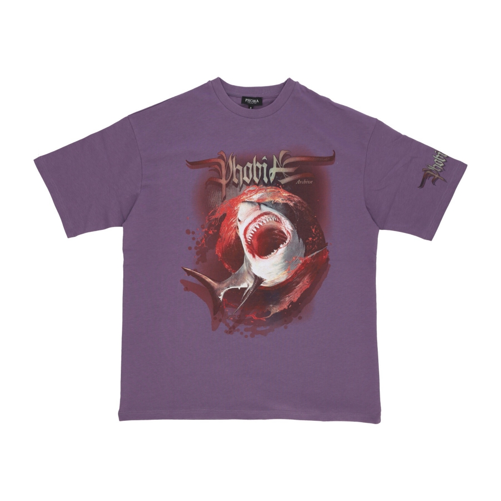 maglietta uomo shark print tee PURPLE