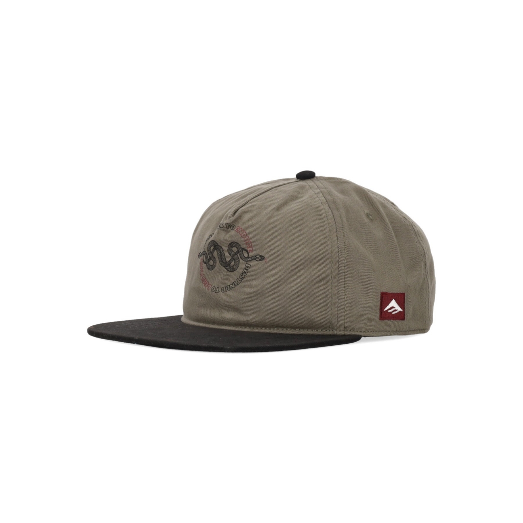 cappellino visiera piatta uomo endure destroy snapback OLIVE/BLACK