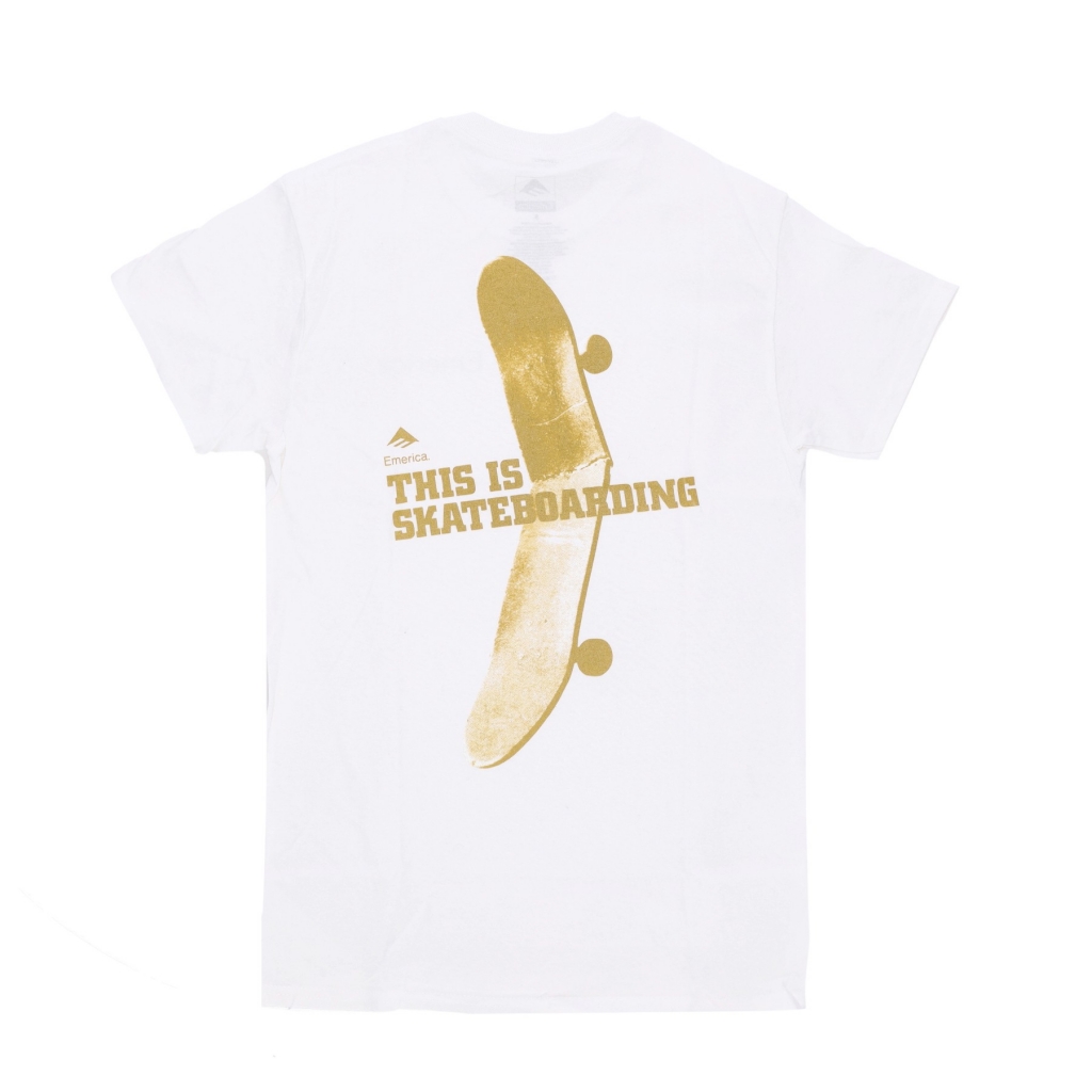 maglietta uomo this is skateboarding tee WHITE