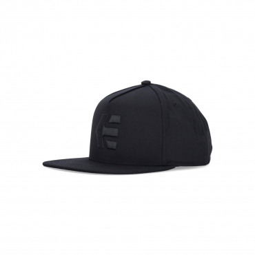 cappellino visiera piatta uomo icon snapback BLACK/BLACK