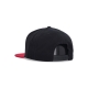 cappellino visiera piatta uomo main block snapback BLACK/RED