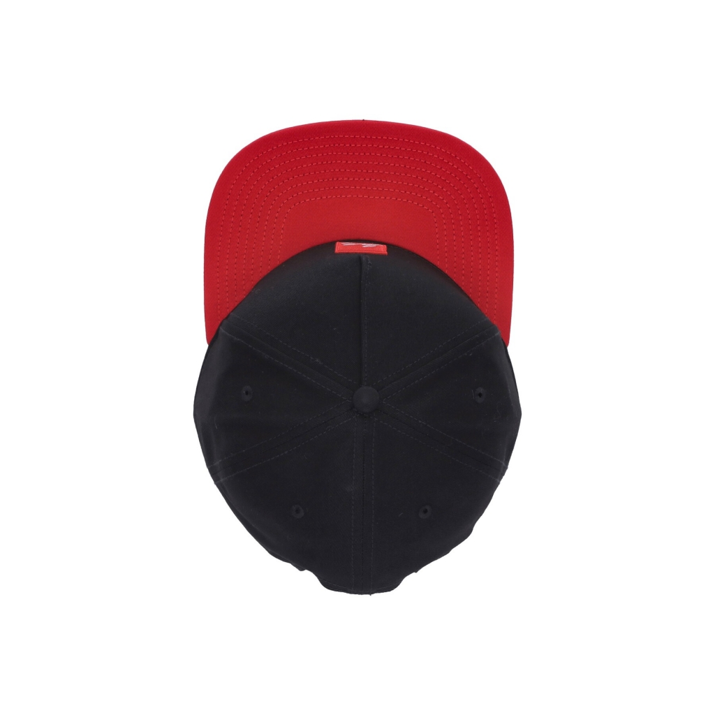 cappellino visiera piatta uomo main block snapback BLACK/RED