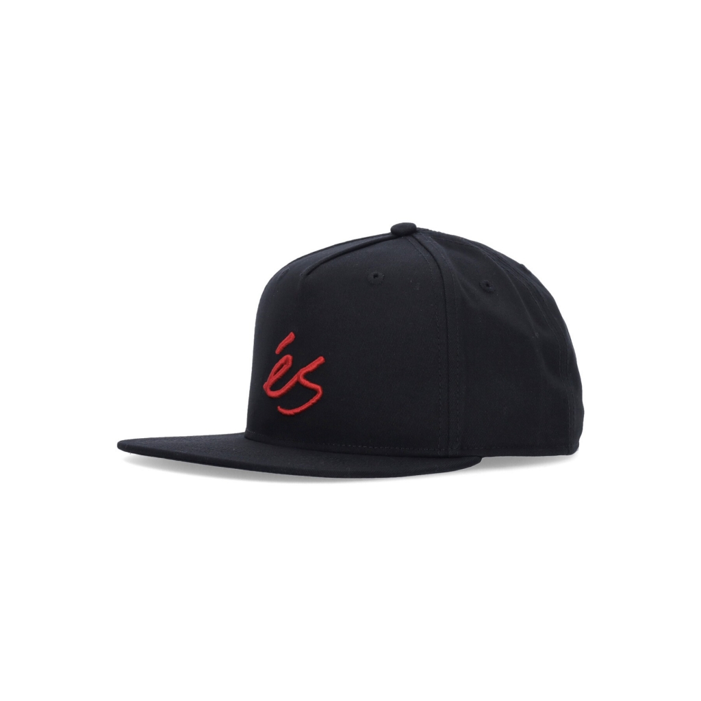 cappellino visiera piatta uomo script snapback BLACK