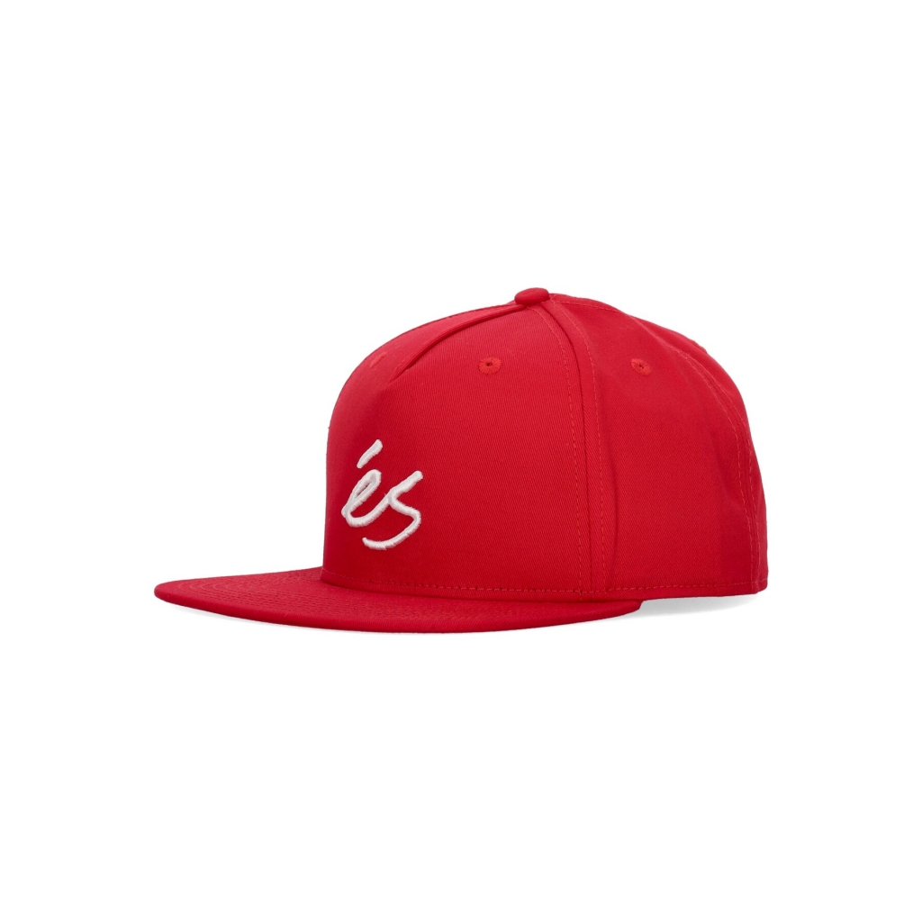 cappellino visiera piatta uomo script snapback RED