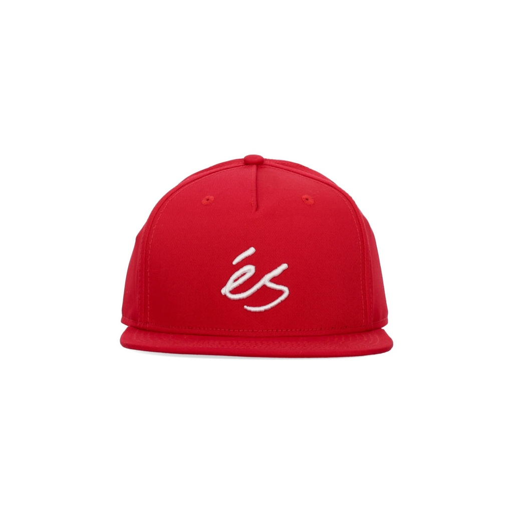 cappellino visiera piatta uomo script snapback RED