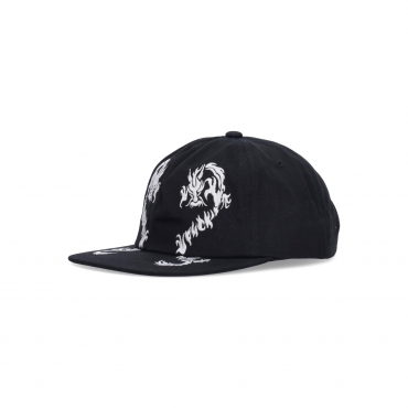 cappellino visiera piatta uomo twin dragon cv 6 panel hat BLACK