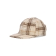 cappellino visiera piatta uomo 98 plaid 5 panel hat OATMEAL