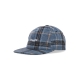 cappellino visiera piatta uomo 98 plaid 5 panel hat NAVY