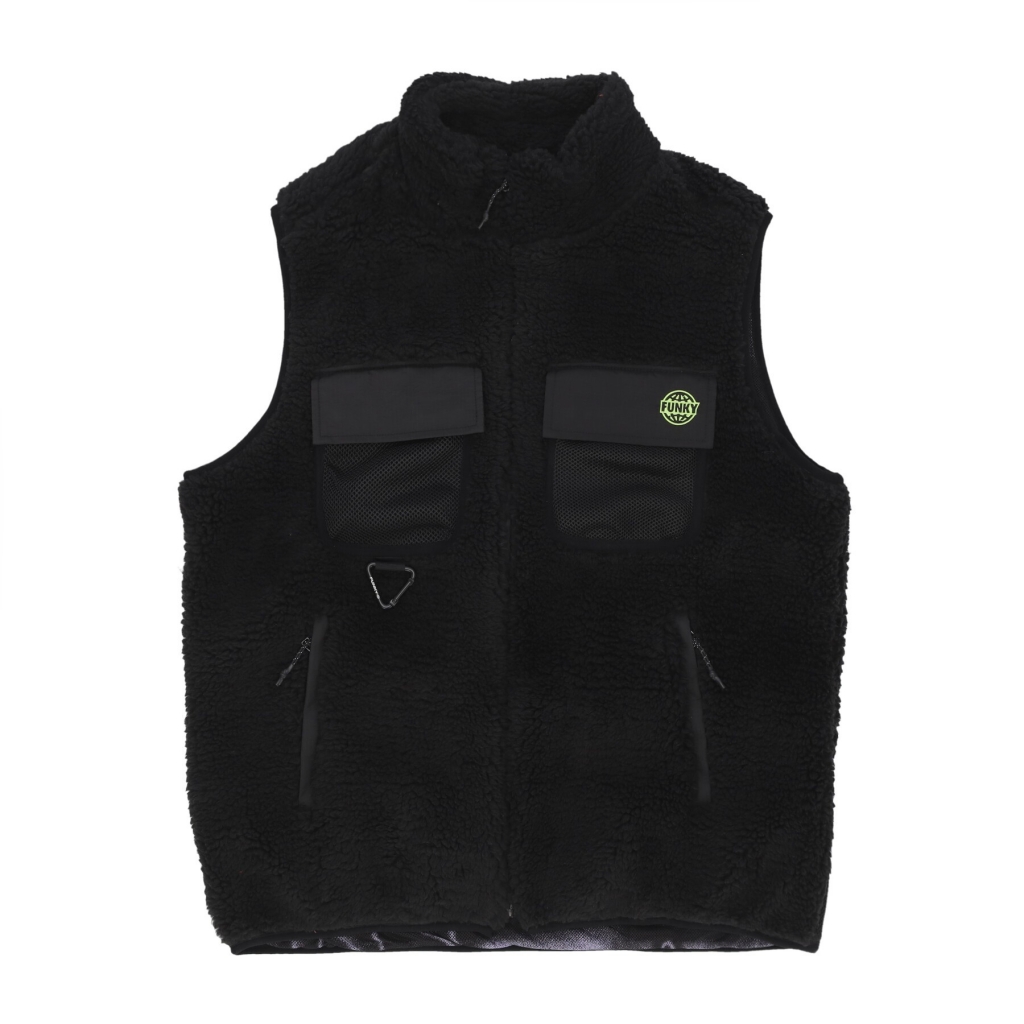 smanicato uomo grog sherpa vest BLACK