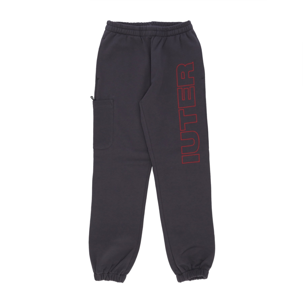 pantalone tuta felpato uomo family sweatpant ASPHALT