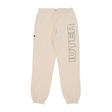 pantalone tuta felpato uomo family sweatpant CREAM