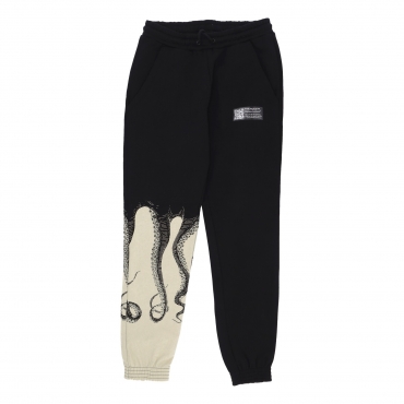 pantalone tuta felpato uomo side sweatpant BLACK