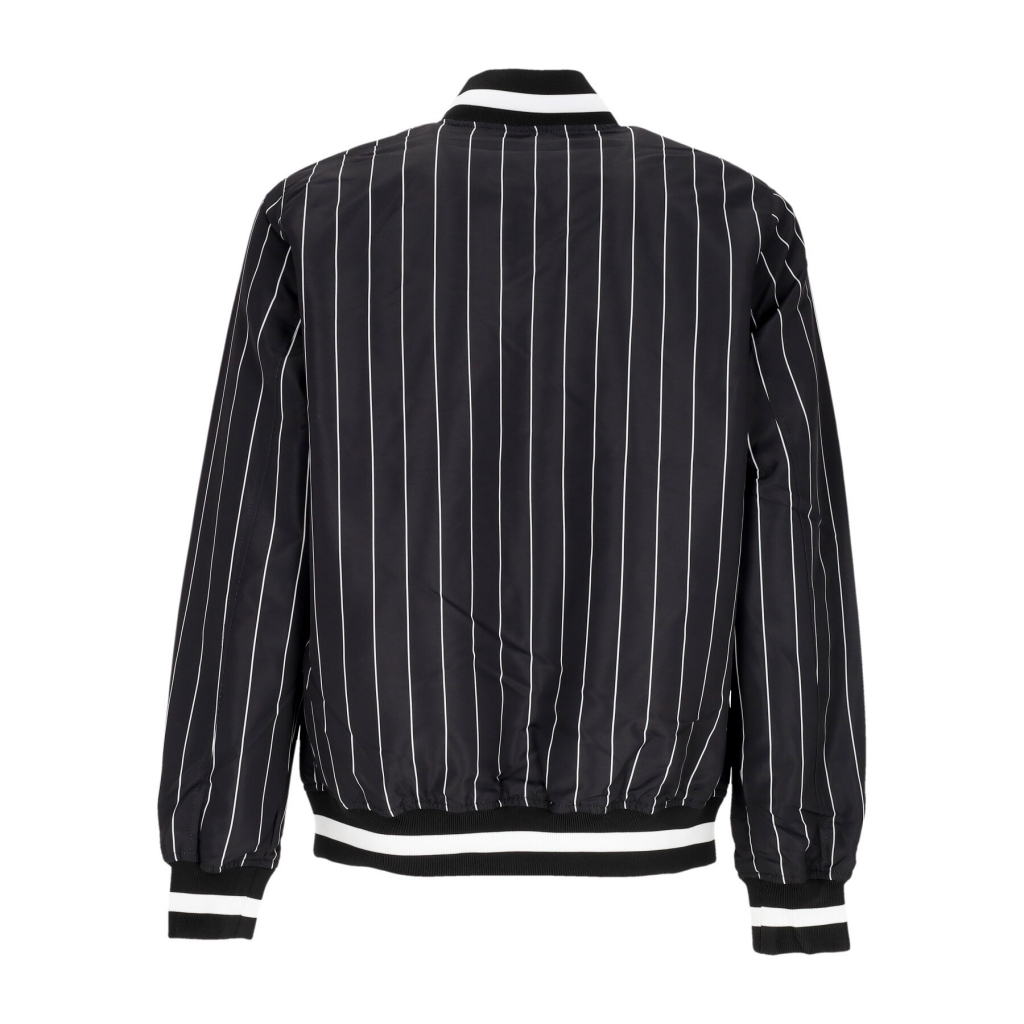 giubbotto bomber uomo pinstripe baseball jacket BLACK