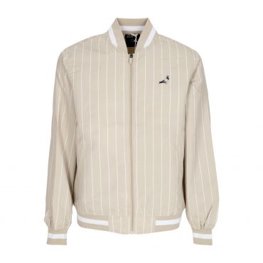 giubbotto bomber uomo pinstripe baseball jacket STONE