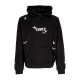 felpa leggera cappuccio uomo flock logo hoodie BLACK