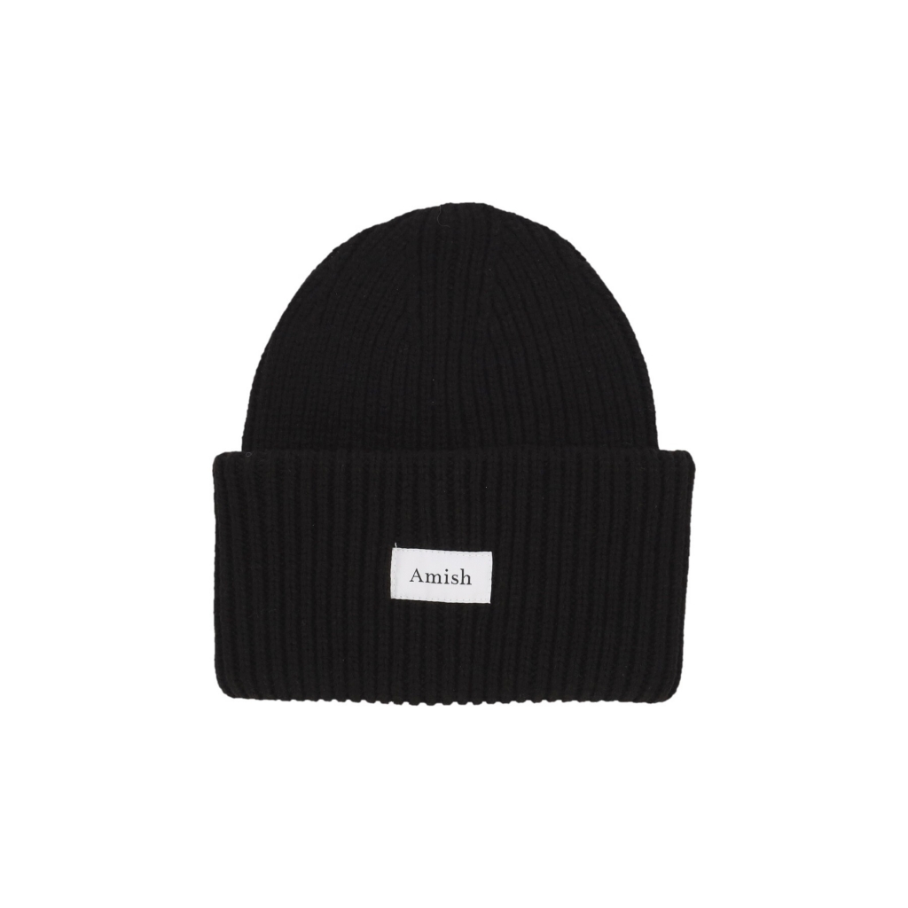 cappello uomo wool blend beanie BLACK