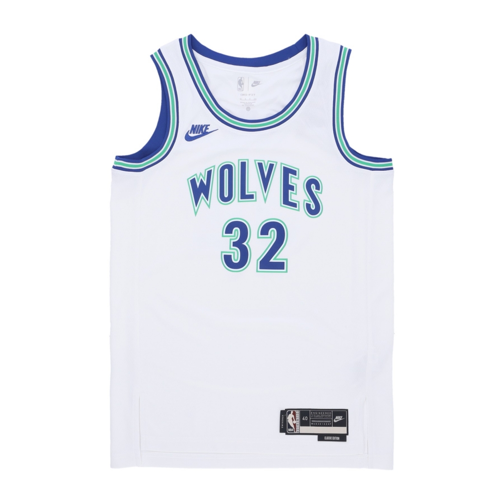 canotta basket uomo nba hardwood classics 23 dri-fit swingman jersey no 32 towns karl-anth mintim WHITE