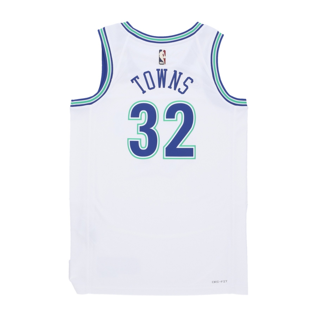 canotta basket uomo nba hardwood classics 23 dri-fit swingman jersey no 32 towns karl-anth mintim WHITE