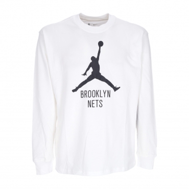 maglietta manica lunga uomo nba essentials l/s tee bronet WHITE