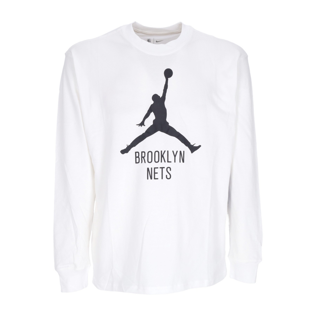 maglietta manica lunga uomo nba essentials l/s tee bronet WHITE