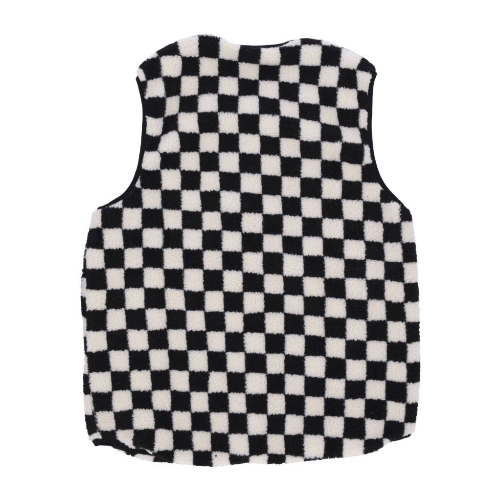 smanicato donna w mason reversible vest BLACK CHECKERBOARD