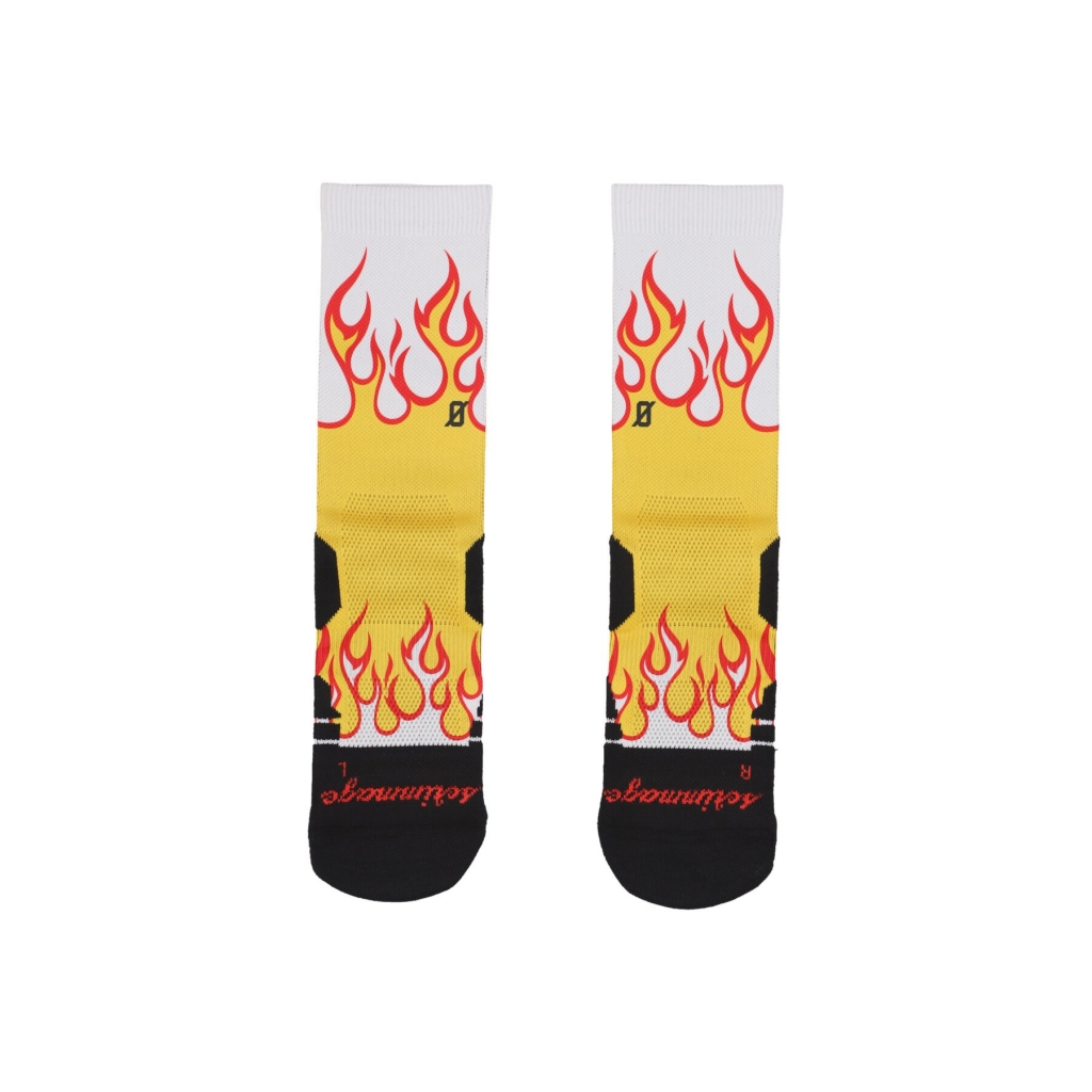 calza media uomo flame WHITE/YELLOW