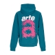 felpa leggera cappuccio uomo harmon back a pixel hoodie BLUE LAGOON