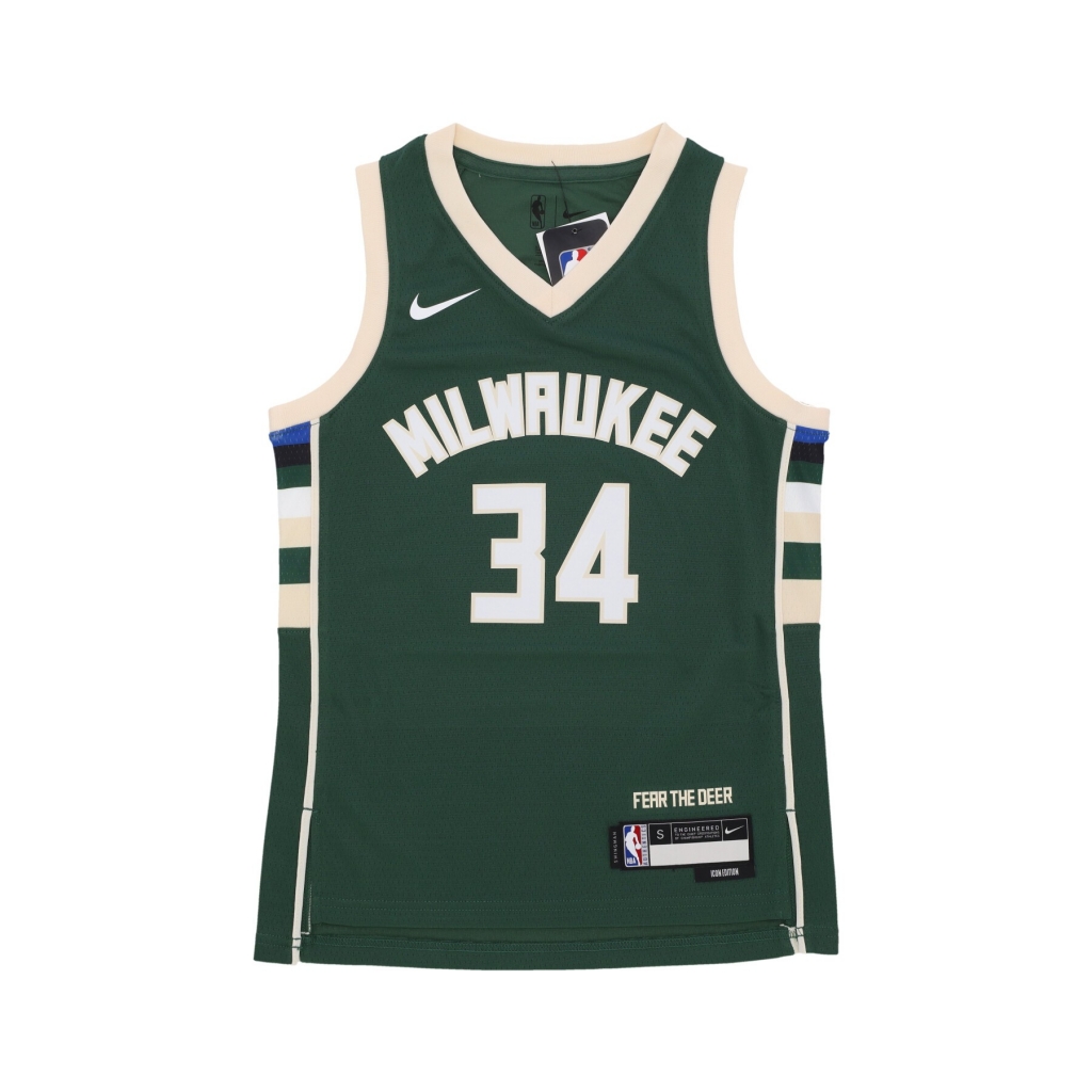 canotta basket ragazzo nba icon edition swingman jersey no 34 giannis antetokounmpo milbuc ORIGINAL TEAM COLORS