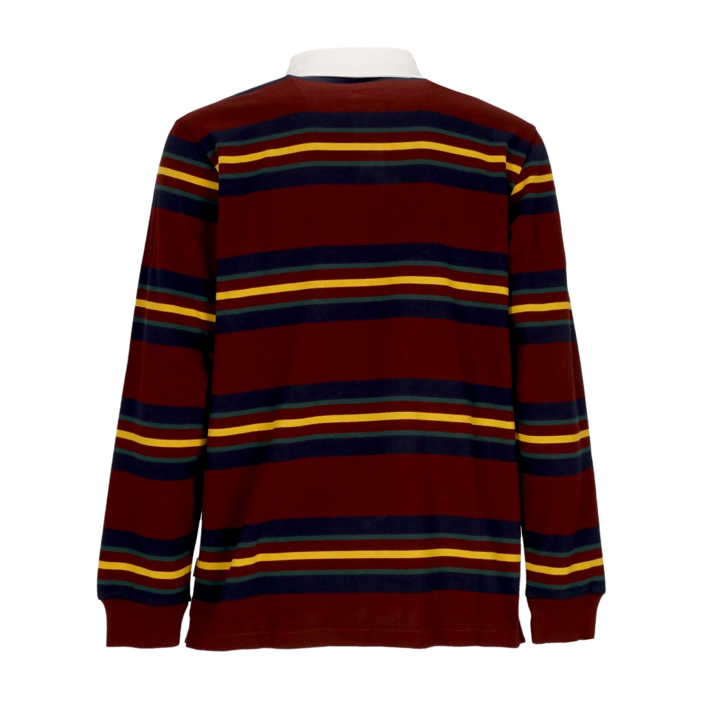 polo manica lunga uomo l/s oregon rugby shirt STARCO STRIPE/BORDEAUX