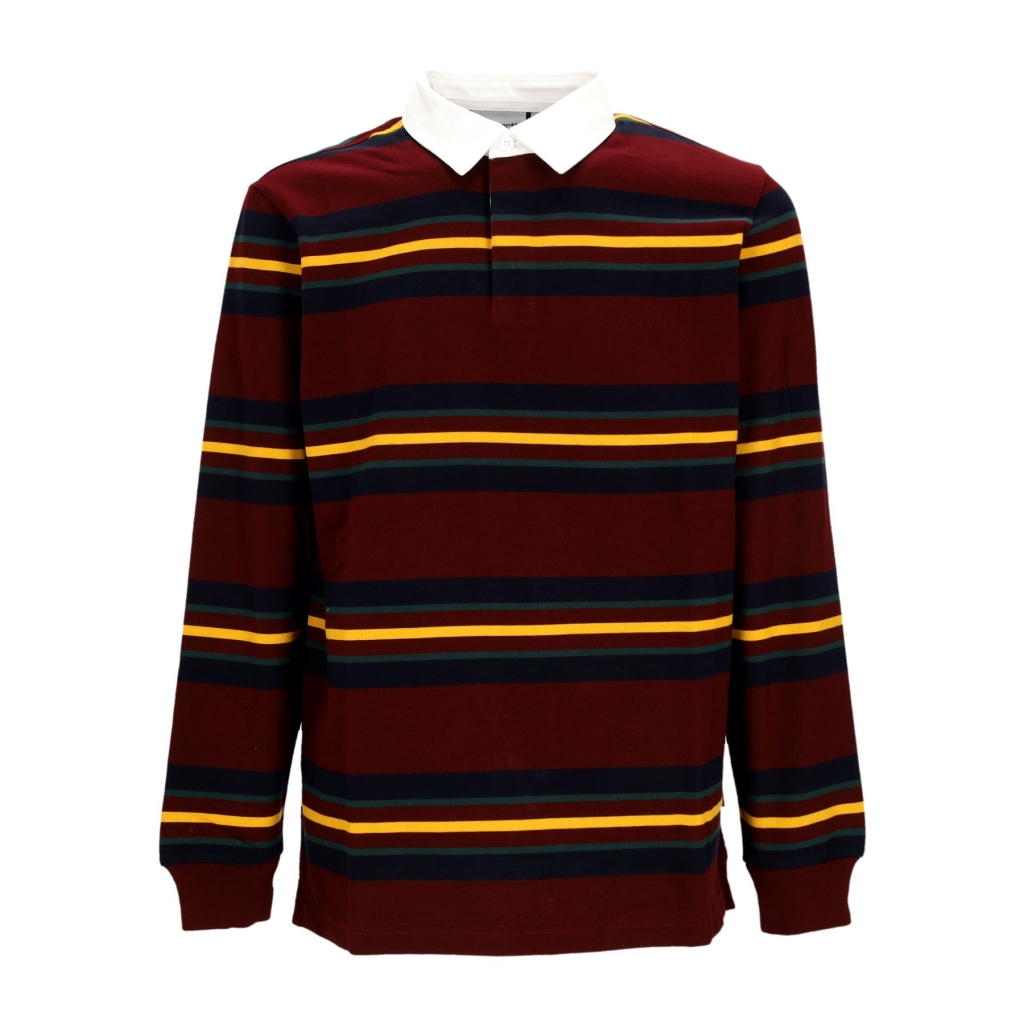 polo manica lunga uomo l/s oregon rugby shirt STARCO STRIPE/BORDEAUX