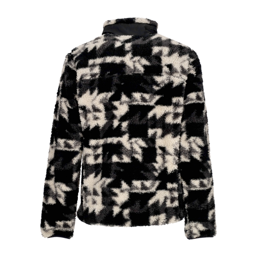 orsetto uomo winter pass print fleece full zip BLACK QUILTED