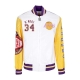 giubbotto bomber uomo nba burst warm up jacket no 34 shaquille oneal loslak MULTI/WHITE