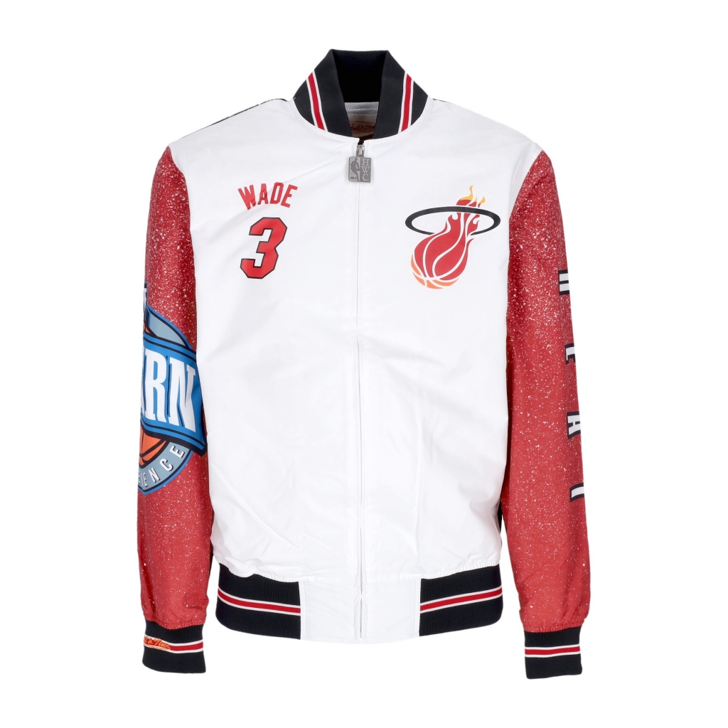 giubbotto bomber uomo nba burst warm up jacket no 3 dwyane wade miahea MULTI/WHITE