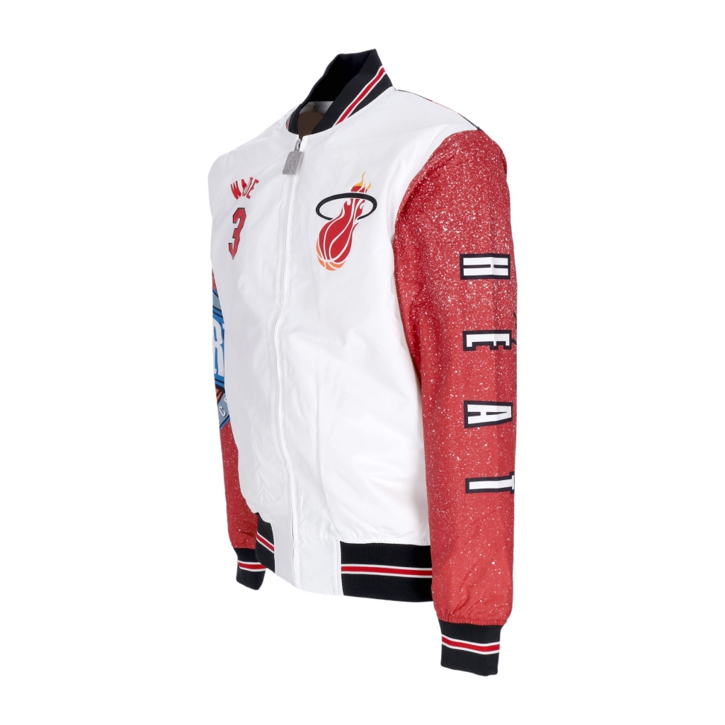 giubbotto bomber uomo nba burst warm up jacket no 3 dwyane wade miahea MULTI/WHITE