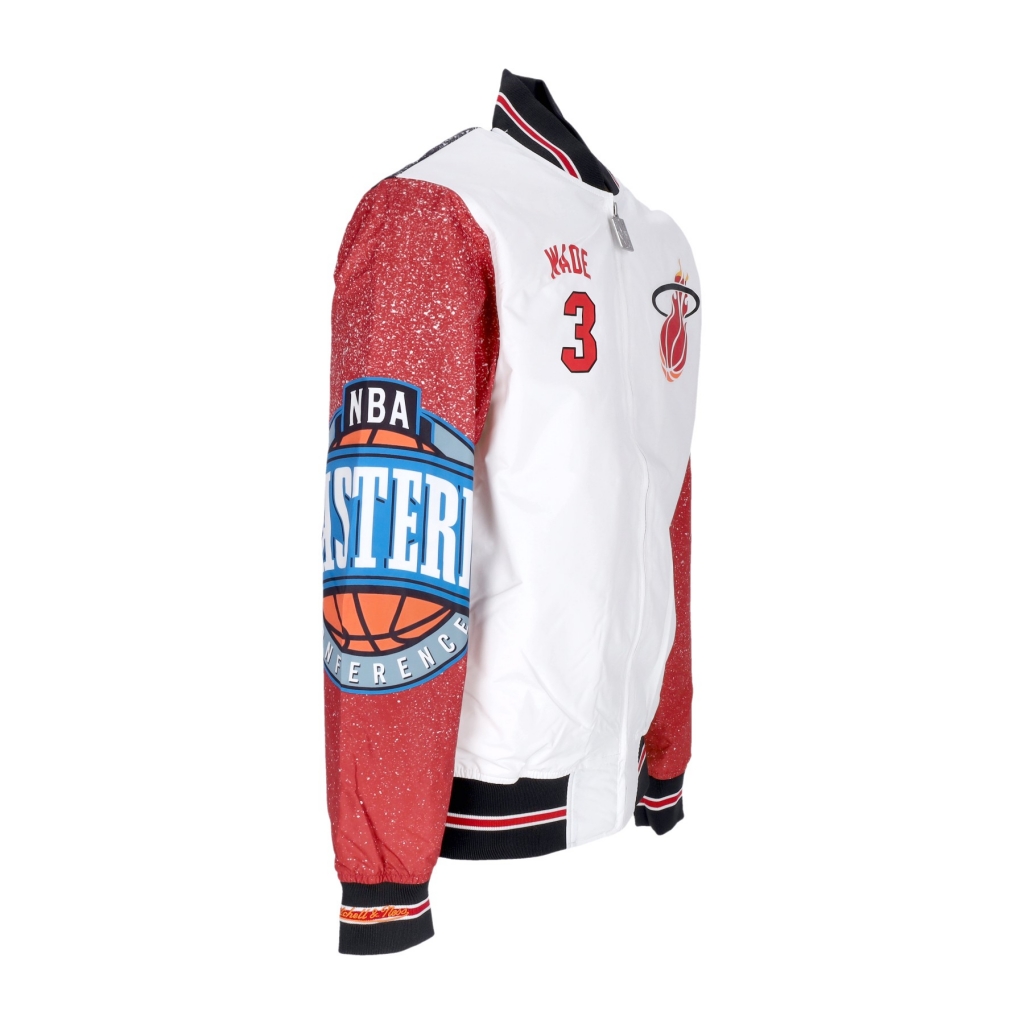 giubbotto bomber uomo nba burst warm up jacket no 3 dwyane wade miahea MULTI/WHITE