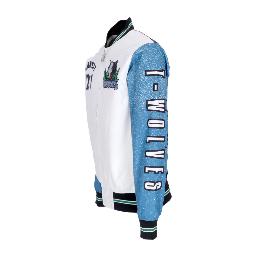 giubbotto bomber uomo nba burst warm up jacket no 21 kevin garnett mintim MULTI/WHITE