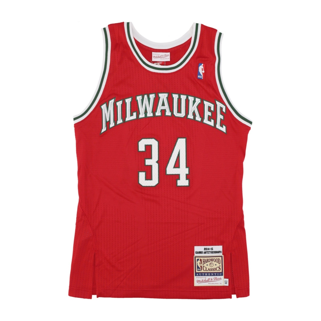 canotta basket uomo nba home jersey 2014 no 34 giannis antetokounmpo milbuc RED